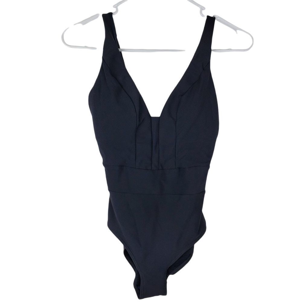 Sea Level Australia One Piece Modest Swimsuit Stretch Deep V Neck Padded Bra